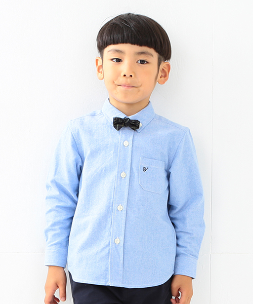 B:MING by BEAMS(ビーミングバイビームス)の「【【VERY3月号掲載】ビーミング by ビームス / ボウタイ付きシャツ 16FO】(シャツ/ブラウス・キッズ・ホワイト/サックスブルー・90/110/100/120/130/140)」の1枚目の写真