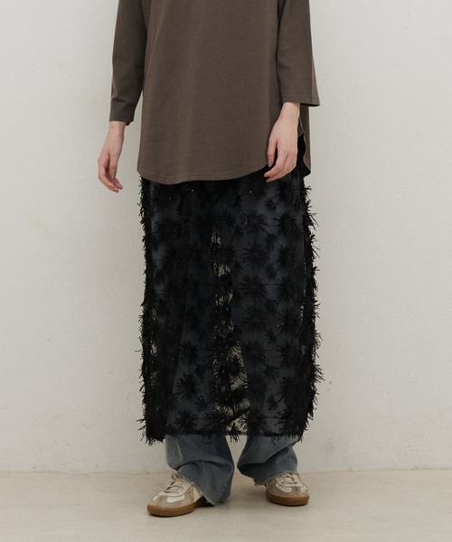 LARUTA(ラルータ)の「【LARUTA】レースフリンジスリットワンピース(ワンピース・レディース・ブラック/オフホワイト・FREE)」の15枚目の写真