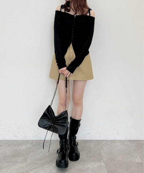 Heather（ヘザー）の「ステッチミニスカート　139051（スカート・レディース・ベージュ/ブラック/ブラウン・S/M）」の20枚目の写真