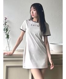 ロゴTシャツワンピース