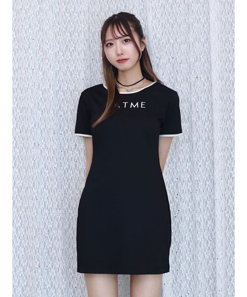 EATME(イートミー)の「ロゴTシャツワンピース(ワンピース・レディース・レッド/ブラウン/ブラック/アイボリー・FREE)」の3枚目の写真