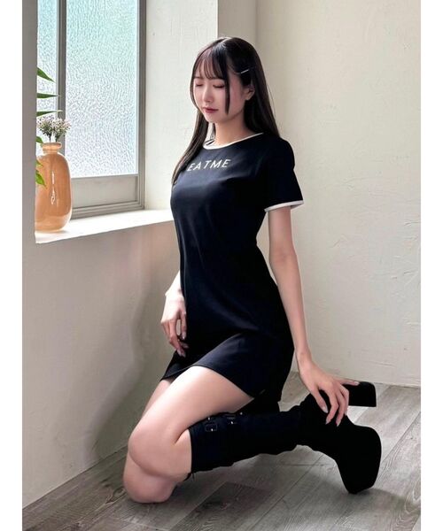 EATME(イートミー)の「ロゴTシャツワンピース(ワンピース・レディース・レッド/ブラウン/ブラック/アイボリー・FREE)」の11枚目の写真