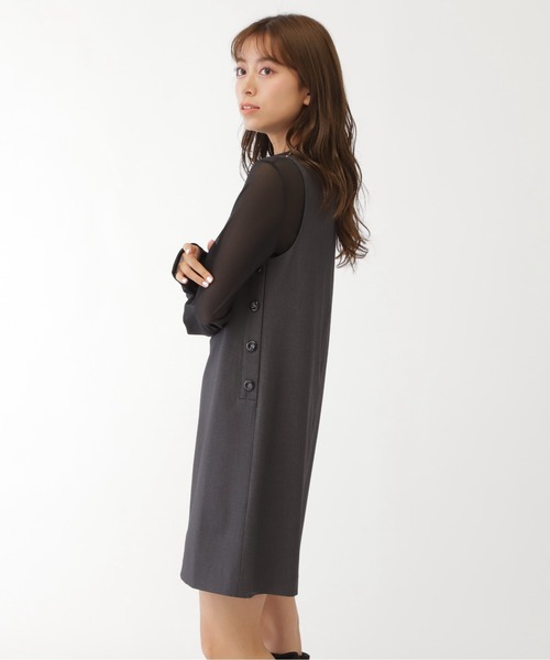 JILL by JILL STUART(ジルバイジルスチュアート)の「◇梳毛調ミニジャンスカ(ワンピース・レディース・ベージュ/チャコールグレー・MEDIUM/SMALL)」の19枚目の写真