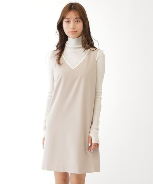 JILL by JILL STUART(ジルバイジルスチュアート)の「◇梳毛調ミニジャンスカ(ワンピース・レディース・ベージュ/チャコールグレー・MEDIUM/SMALL)」の16枚目の写真