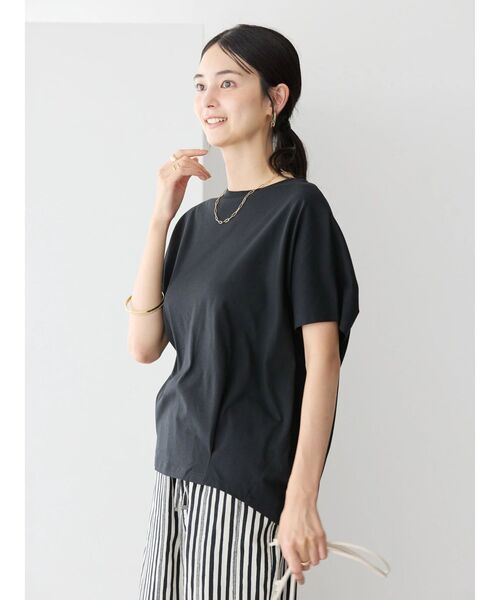 AMERICAN HOLIC(アメリカンホリック)の「接触冷感裾タックカットプルオーバー(Tシャツ/カットソー・レディース・モカ/グリーン/オフホワイト/ブルー/ブラック・M/L)」の16枚目の写真