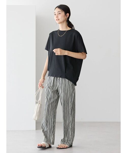 AMERICAN HOLIC(アメリカンホリック)の「接触冷感裾タックカットプルオーバー(Tシャツ/カットソー・レディース・モカ/グリーン/オフホワイト/ブルー/ブラック・M/L)」の19枚目の写真