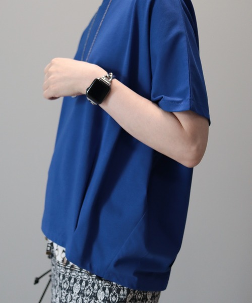 AMERICAN HOLIC(アメリカンホリック)の「接触冷感裾タックカットプルオーバー(Tシャツ/カットソー・レディース・モカ/グリーン/オフホワイト/ブルー/ブラック・M/L)」の8枚目の写真