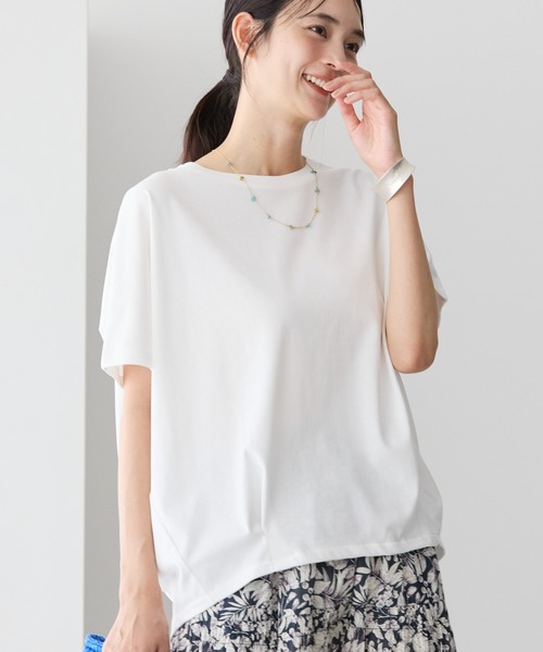 AMERICAN HOLIC(アメリカンホリック)の「接触冷感裾タックカットプルオーバー(Tシャツ/カットソー・レディース・モカ/グリーン/オフホワイト/ブルー/ブラック・M/L)」の10枚目の写真