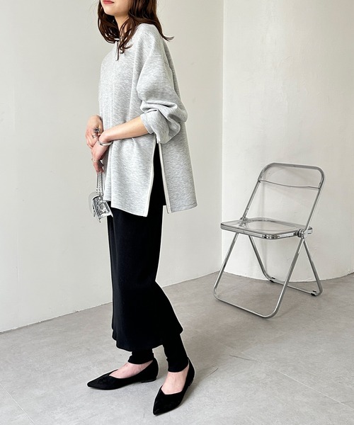GeeRA（ジーラ）の「スカートレイヤードパンツ（その他パンツ・レディース・杢グレー/ブラック・MEDIUM/LARGE）」の5枚目の写真