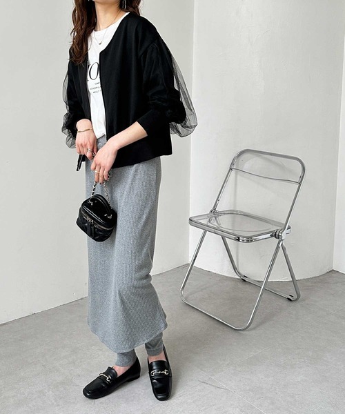 GeeRA（ジーラ）の「スカートレイヤードパンツ（その他パンツ・レディース・杢グレー/ブラック・MEDIUM/LARGE）」の8枚目の写真