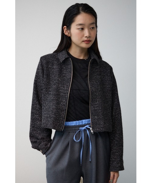 BLUELEA ブルレア ツイードジャケット セール】ラメツイードショートジャケット（テーラードジャケット