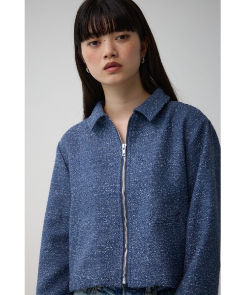 セール】ラメツイードショートジャケット（テーラードジャケット