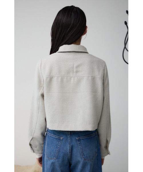AZUL by moussy（アズールバイマウジー）の「ラメツイードショートジャケット（テーラードジャケット・レディース・ブラック/ライトベージュ/ブルー・FREE）」の22枚目の写真