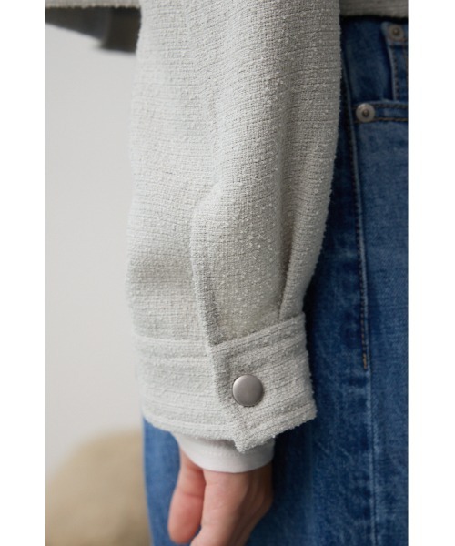 AZUL by moussy（アズールバイマウジー）の「ラメツイードショートジャケット（テーラードジャケット・レディース・ブラック/ライトベージュ/ブルー・FREE）」の18枚目の写真