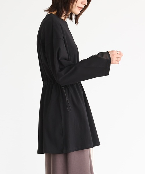 n'OrLABEL（ノアールレーベル）の「『ウエストドロストデザインカットソー』（Tシャツ/カットソー・レディース・グレイッシュベージュ/カーキ/ブラック・FREE）」の8枚目の写真