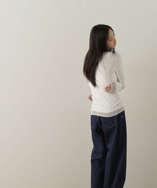 NATURAL BEAUTY BASIC(ナチュラルビューティーベーシック)の「◇レイヤードライクニット(ニット/セーター・レディース・ピンク系その他/グレー系その他/ホワイト系その他・FREE)」の12枚目の写真