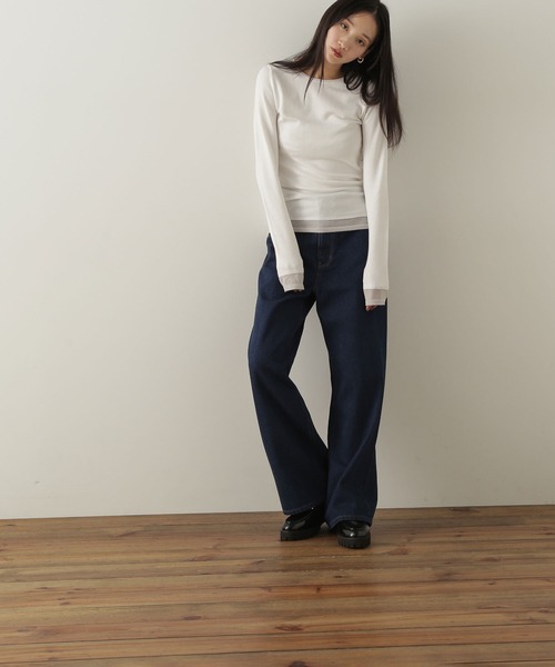 NATURAL BEAUTY BASIC(ナチュラルビューティーベーシック)の「◇レイヤードライクニット(ニット/セーター・レディース・ピンク系その他/グレー系その他/ホワイト系その他・FREE)」の13枚目の写真
