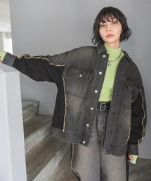 PAGEBOY | ドッキングデニムブルゾン(ブルゾン)