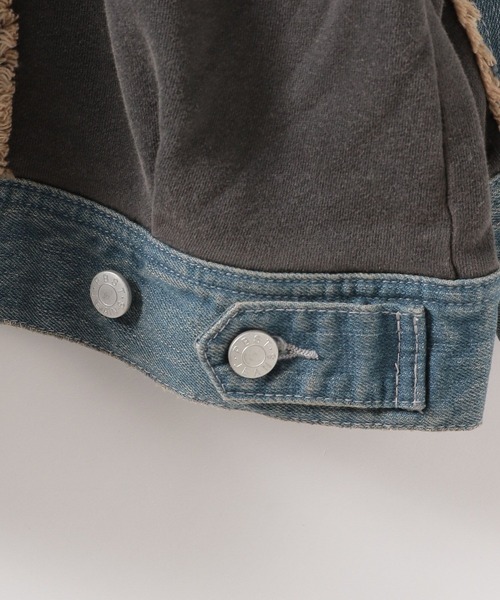 PAGEBOY（ページボーイ）の「ドッキングデニムブルゾン（ブルゾン・レディース・ブラック/ブルー・FREE）」の8枚目の写真