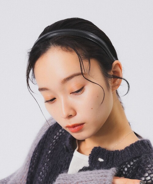 BEAMS BOY（ビームスボーイ）の「レザー カチューシャ（カチューシャ・レディース・ダークブラウン/ブラック・ONE SIZE）」の2枚目の写真