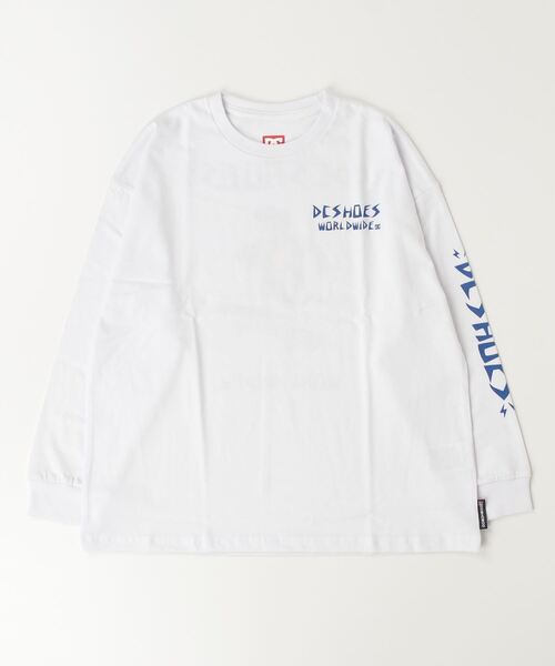 DC（ディーシー）の「DC/ディーシー 24 KD SKATE SKULL LS24 キッズ スケート スカル ロングスリーブ ロングTシャツ スケートボード 公園 親子コーデ YLT244530（Tシャツ/カットソー・キッズ・スミクロ/ホワイト/ブラック・100cm/110cm/120cm/130cm/140cm/150cm/160cm）」の20枚目の写真