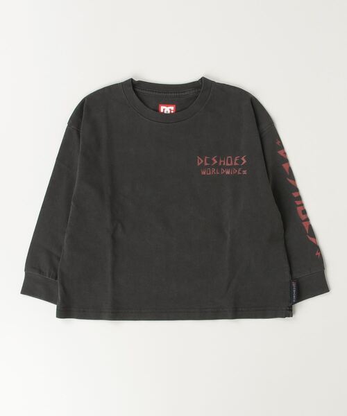 DC（ディーシー）の「DC/ディーシー 24 KD SKATE SKULL LS24 キッズ スケート スカル ロングスリーブ ロングTシャツ スケートボード 公園 親子コーデ YLT244530（Tシャツ/カットソー・キッズ・スミクロ/ホワイト/ブラック・100cm/110cm/120cm/130cm/140cm/150cm/160cm）」の22枚目の写真