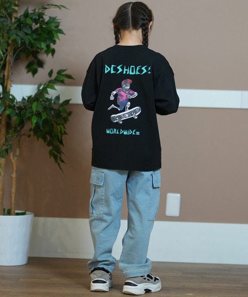 DC/ディーシー 24 KD SKATE SKULL LS24 キッズ スケート スカル ロング