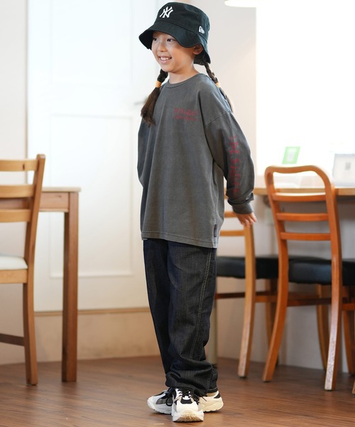 DC（ディーシー）の「DC/ディーシー 24 KD SKATE SKULL LS24 キッズ スケート スカル ロングスリーブ ロングTシャツ スケートボード 公園 親子コーデ YLT244530（Tシャツ/カットソー・キッズ・スミクロ/ホワイト/ブラック・100cm/110cm/120cm/130cm/140cm/150cm/160cm）」の18枚目の写真