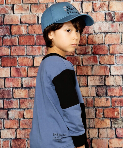 WASK（ワスク）の「ロゴパッチ刺しゅう配色バックテープキャップ(54~56cm)（キャップ・キッズ・ブラック/ブルー・M(52-54cm)/L(54-56cm)）」の10枚目の写真