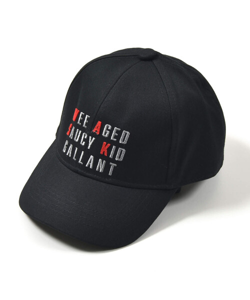 WASK（ワスク）の「ロゴパッチ刺しゅう配色バックテープキャップ(54~56cm)（キャップ・キッズ・ブラック/ブルー・M(52-54cm)/L(54-56cm)）」の3枚目の写真