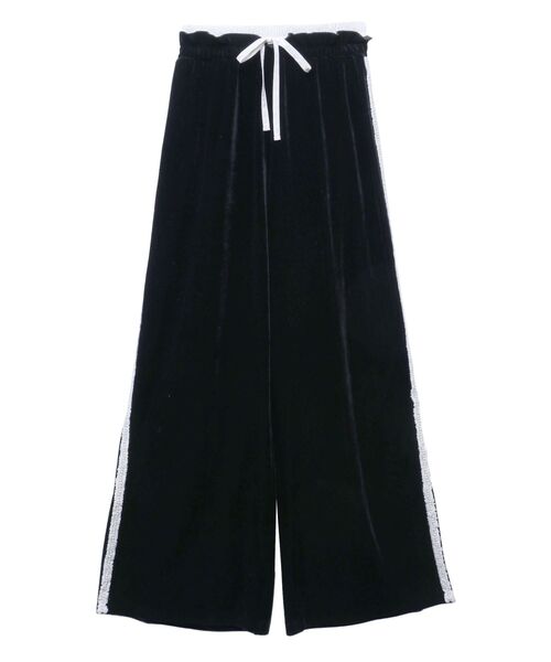 CALNAMUR（カルナムール）の「ベロアパールトラックパンツ（その他パンツ・レディース・ブラック/グレー/ピンク・FREE）」の2枚目の写真
