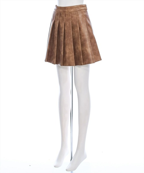 clear（クリア）の「レザープリーツスカート [ヴィンテージライク]≪2024AW新作≫（スカート・レディース・キャメル/ダークブラウン/ライトブラウン・M/S）」の17枚目の写真