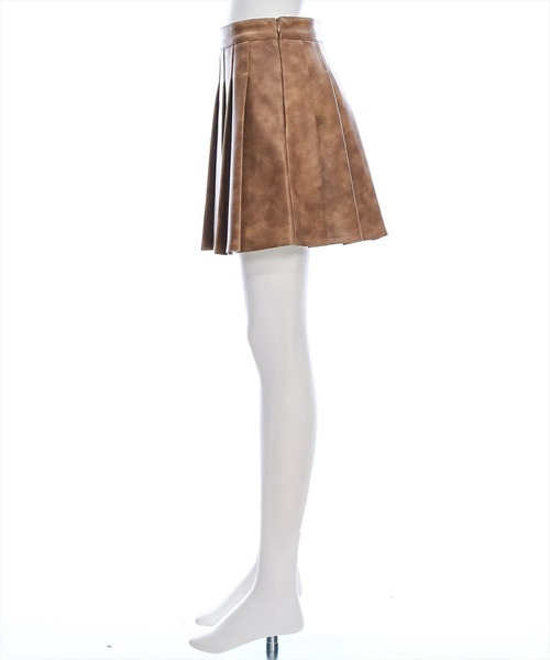 clear（クリア）の「レザープリーツスカート [ヴィンテージライク]≪2024AW新作≫（スカート・レディース・キャメル/ダークブラウン/ライトブラウン・M/S）」の18枚目の写真