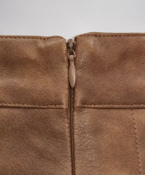 clear（クリア）の「レザープリーツスカート [ヴィンテージライク]≪2024AW新作≫（スカート・レディース・キャメル/ダークブラウン/ライトブラウン・M/S）」の13枚目の写真