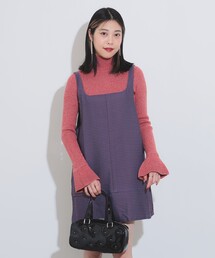 Ray BEAMS | メランジ リブ フレアスリーブ ニット(ニット/セーター)