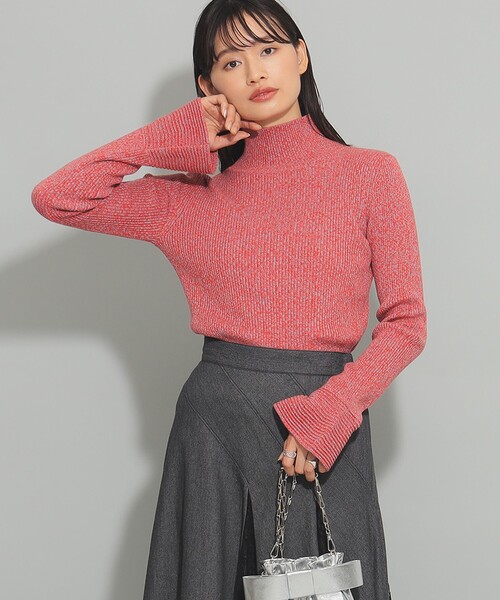 Ray BEAMS(レイビームス)の「メランジ リブ フレアスリーブ ニット(ニット/セーター・レディース・レッド/イエロー・ONE SIZE)」の8枚目の写真