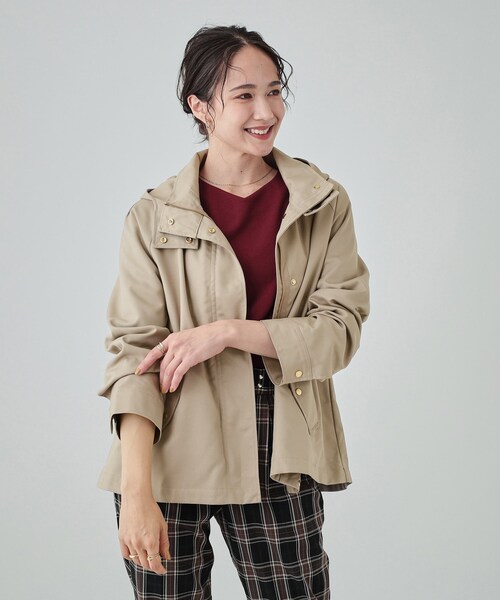 DRESKIP(ドレスキップ)の「◆【撥水/マルチWAY】フェイクファーライナー付き欲張りマンパ(ブルゾン・レディース・ライトベージュ/カーキ/ブラック/ブラウン系その他・04/03/02)」の7枚目の写真