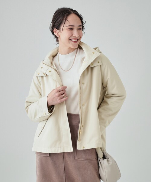 DRESKIP(ドレスキップ)の「◆【撥水/マルチWAY】フェイクファーライナー付き欲張りマンパ(ブルゾン・レディース・ライトベージュ/カーキ/ブラック/ブラウン系その他・04/03/02)」の16枚目の写真