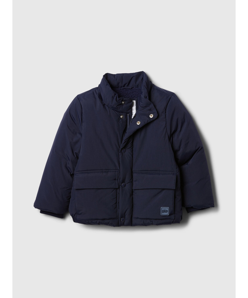 GAP（ギャップ）の「babyGapリサイクル ナイロン リマロフト(R) パファージャケット（ダウンジャケット/コート・キッズ・ネイビー・70cm/80ｃｍ/90cm/95cm/100cm/105cm/110cm）」の3枚目の写真