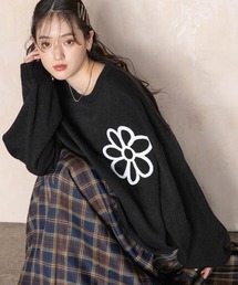 RAGEBLUE | ＜累計販売数10000点！＞【WOMENS】WEB限定/ブークレフラワーモチーフルーズニット(ニット/セーター)