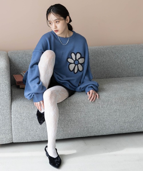 ニット セーター ブークレーカラーリンキングニット / Boucle Linking Knit レディース メンズ ブークレーカラーリンキングニット / Boucle Linking Knit