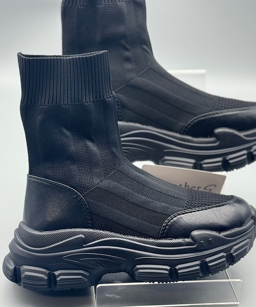 ANOTHER S(アナザーエス)の「ゴム筒スニーカーソールブーツ(ブーツ・レディース・ブラック・38/37/40/39)」の8枚目の写真
