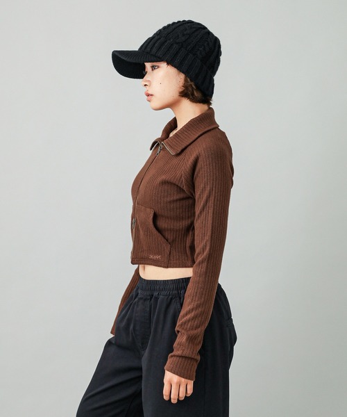 X-girl（エックスガール）の「DOUBLE ZIP UP COMPACT CARDIGAN