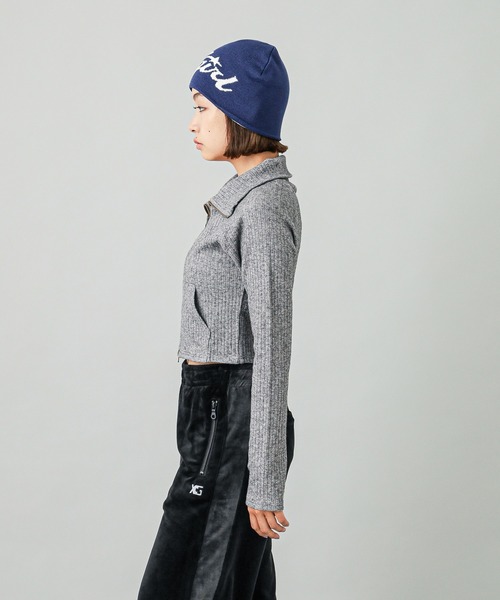 X-girl（エックスガール）の「DOUBLE ZIP UP COMPACT CARDIGAN（Tシャツ/カットソー・レディース・ブラック/アッシュ/ブラウン・S/M）」の10枚目の写真