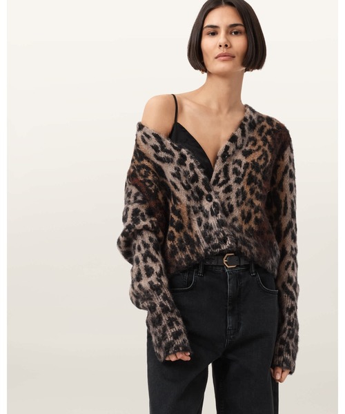 ALLSAINTS（オールセインツ）の「WICK LEOPARD JACQUARD CROPPED CARDIGAN | WICK レオパード ジャカード クロップド カーディガン（カーディガン/ボレロ・レディース・レオパード・S/M/XS）」の11枚目の写真