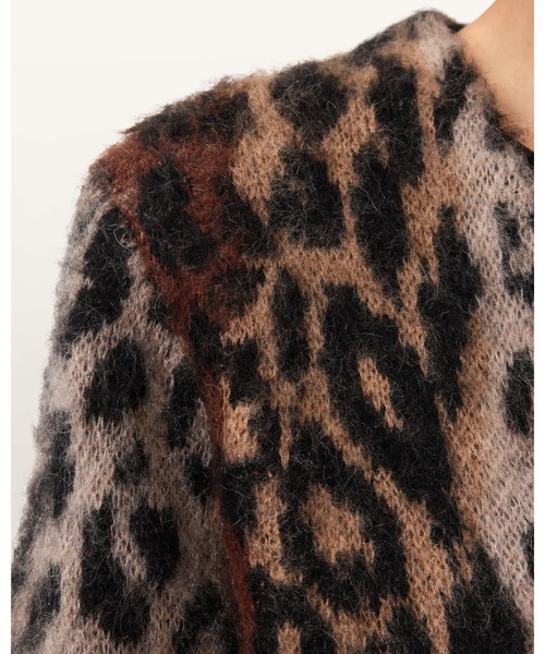 ALLSAINTS（オールセインツ）の「WICK LEOPARD JACQUARD CROPPED CARDIGAN | WICK レオパード ジャカード クロップド カーディガン（カーディガン/ボレロ・レディース・レオパード・S/M/XS）」の13枚目の写真