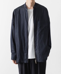 ATTACHMENT | 【 直営店・ZOZOTOWN限定 】5.5ozデニム ワンウォッシュ バンドカラーシャツ / 5.5oz DENIM ONE WASH BAND COLLAR SHIRT(シャツ/ブラウス)