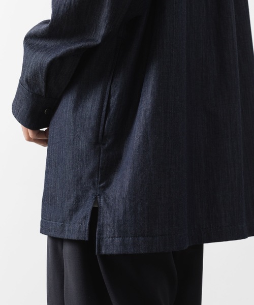 ATTACHMENT（アタッチメント）の「【 直営店・ZOZOTOWN限定 】5.5ozデニム ワンウォッシュ バンドカラーシャツ / 5.5oz DENIM ONE WASH BAND COLLAR SHIRT（シャツ/ブラウス・メンズ・ネイビー/ブラック・1/2/3）」の9枚目の写真