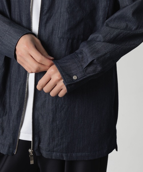 ATTACHMENT（アタッチメント）の「【 直営店・ZOZOTOWN限定 】5.5ozデニム ワンウォッシュ バンドカラーシャツ / 5.5oz DENIM ONE WASH BAND COLLAR SHIRT（シャツ/ブラウス・メンズ・ネイビー/ブラック・1/2/3）」の10枚目の写真