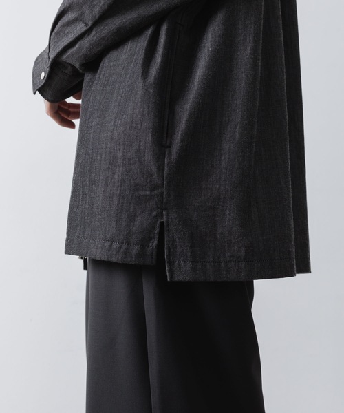 ATTACHMENT（アタッチメント）の「【 直営店・ZOZOTOWN限定 】5.5ozデニム ワンウォッシュ バンドカラーシャツ / 5.5oz DENIM ONE WASH BAND COLLAR SHIRT（シャツ/ブラウス・メンズ・ネイビー/ブラック・1/2/3）」の18枚目の写真